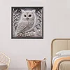 Snow Glow Owl -Special Shaped Diamond Painting