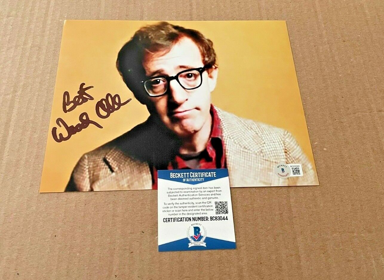 WOODY ALLEN SIGNED VINTAGE 8X10 Photo Poster painting BECKETT CERTIFIED BAS