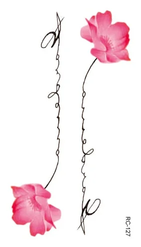 52 Kinds Watercolor Flora Lavender Waterproof Fake Tattoos Temporary Women Arm Chest Ankle Stickers Floral Body Art Tatto Flower