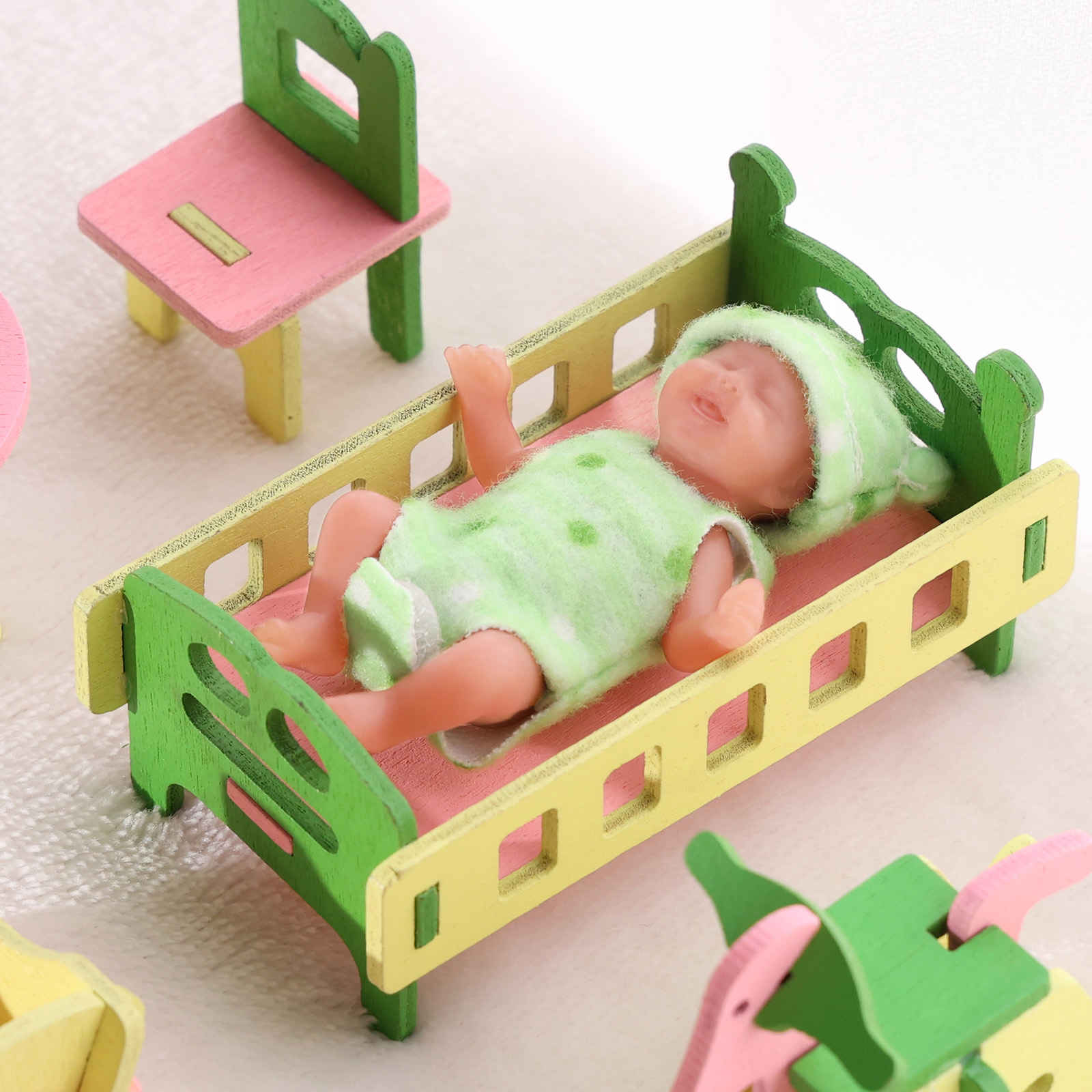 Babeside Fay 4.5' Mini Full Silicone Sleeping Reborn Baby with Playset Accessories Light
