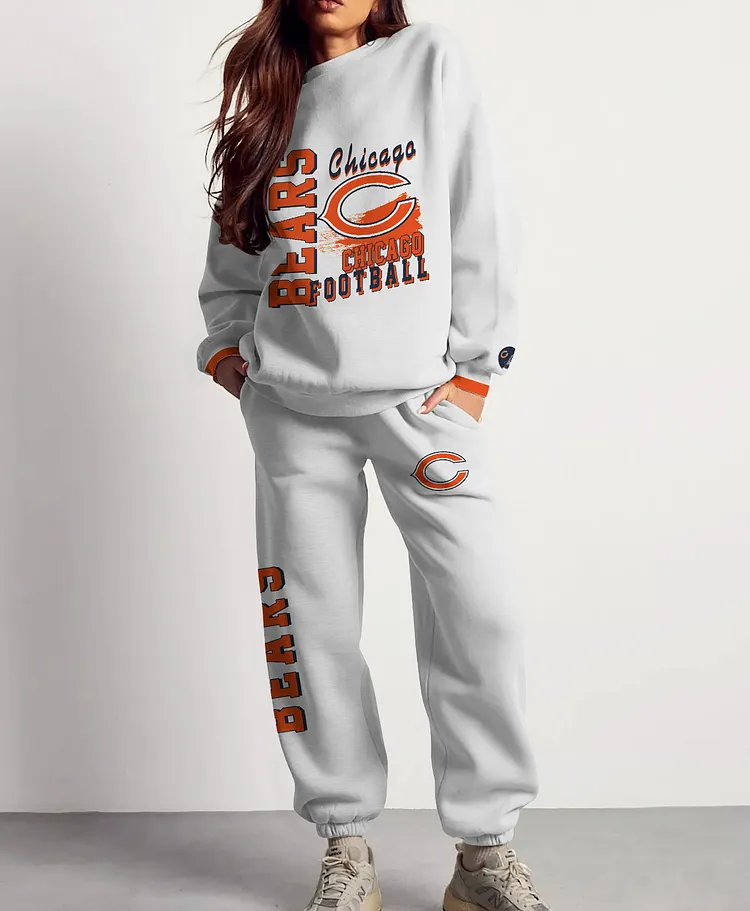 Chicago Bears 3D sweatsuit and sweatpants 2 piece outfits