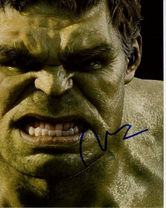 MARK RUFFALO Signed Autographed AVENGERS BRUCE BANNER HULK Photo Poster painting