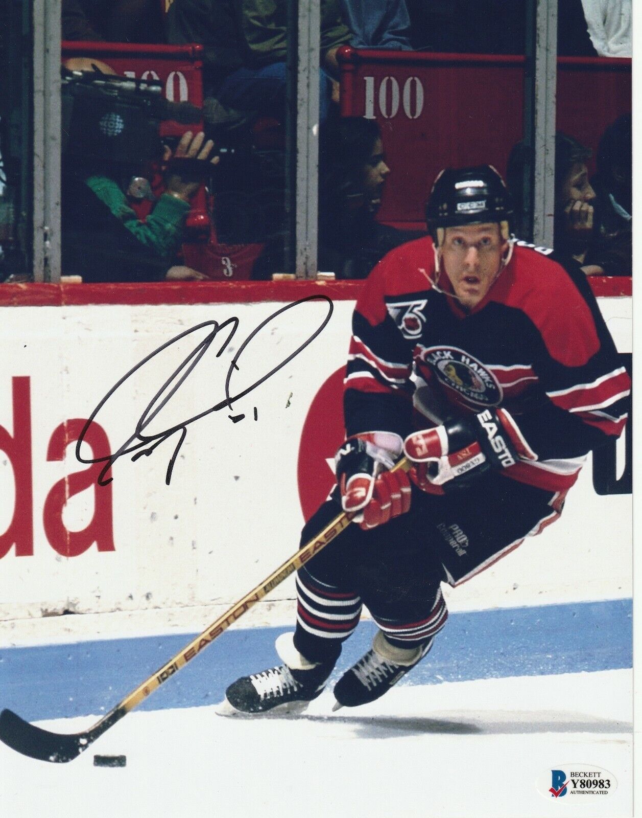 JEREMY ROENICK Signed Chicago BLACKHAWKS 8X10 Photo Poster painting w/ Beckett COA