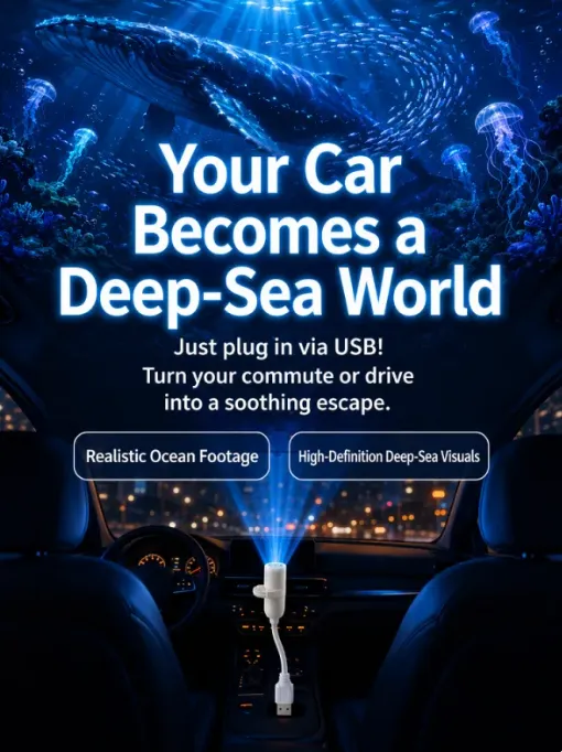 Comauo Ocean & Galaxy Projector: Ultra-HD Sphere Tech, Turns Your Room & Car Into an Aquarium in 1s.