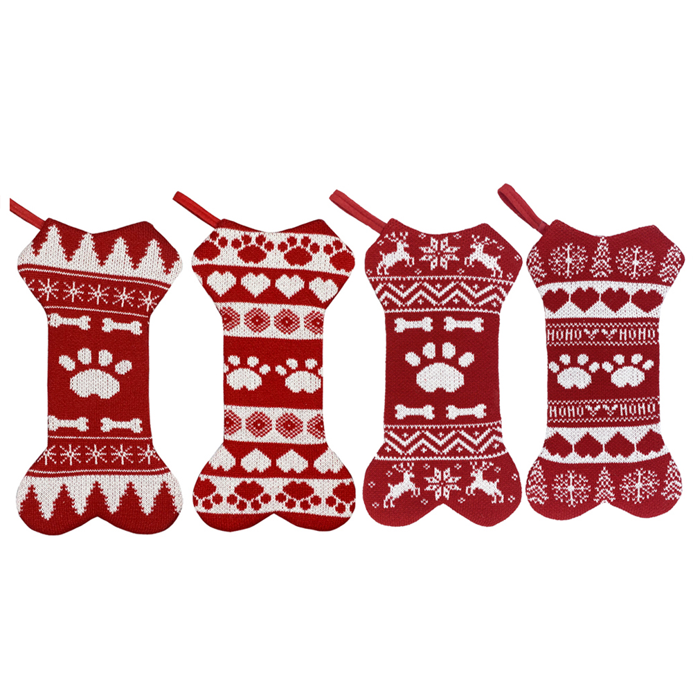 

Bone Printed Christmas Stocking New Year Kids Gift Candy Bag Xmas Tree Sock, 501 Original