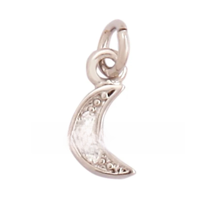1 Piece 12 * 23mm 15*15mm 5*12mm Hole 5~5.9mm Half 925 Silver Zircon Sun Moon Pendant Jewelry Accessories