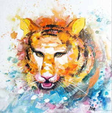

Watercolor Tiger – Paint By Numbers - 40*50CM, 501 Original