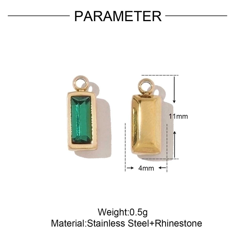 3 PCS/Package 14*14mm 4*11mm 9*22mm 201 Stainless Steel 18K Gold Plated Arrow Strawberry Gourd Polished Jewelry Accessories Pendant