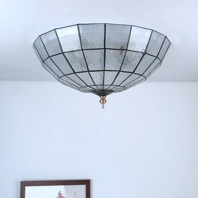 Tiffany Style Clear Glass Dome Flush Mount Lighting 2/3/4 Lights 12&rsquo;/16&rsquo;/19.5&rsquo; Wide / 12&rsquo;