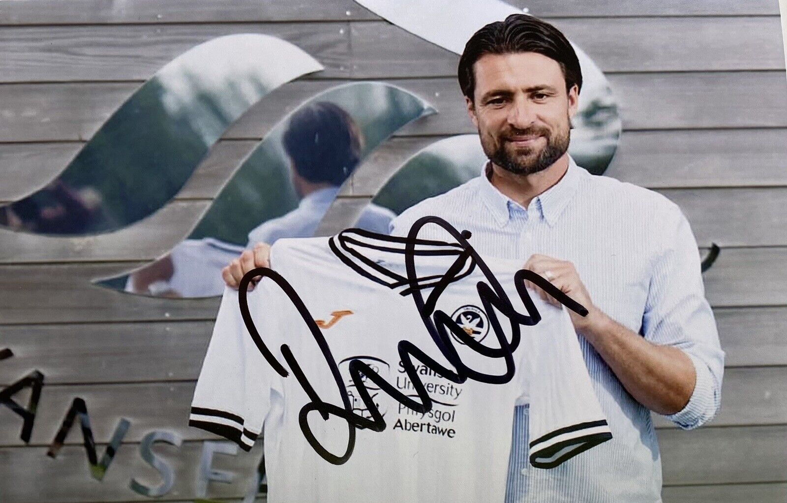 Russell Martin Genuine Hand Signed Swansea City 6X4 Photo Poster painting