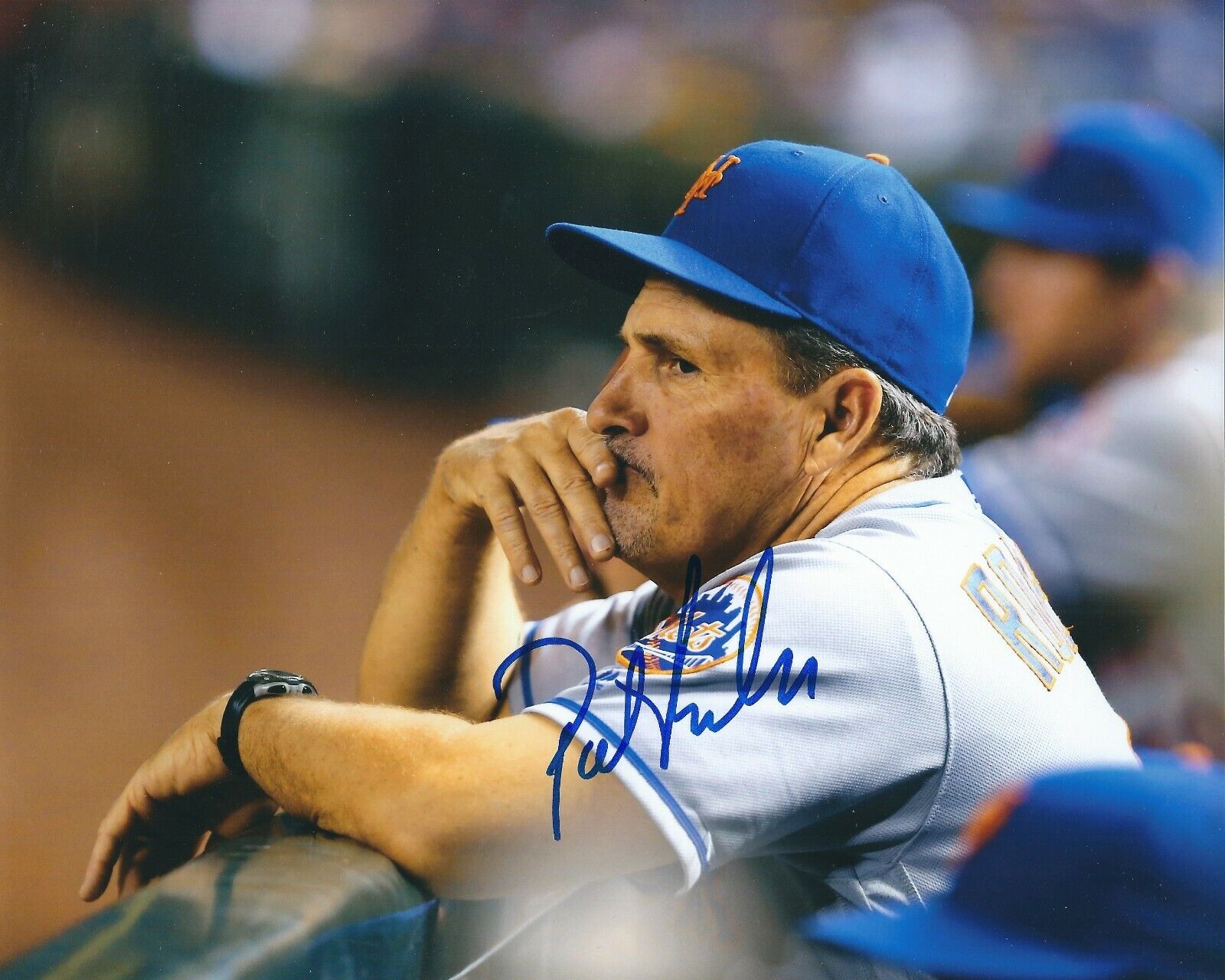 Signed 8x10 PAT ROESSLER New York Mets Autographed Photo Poster painting - COA