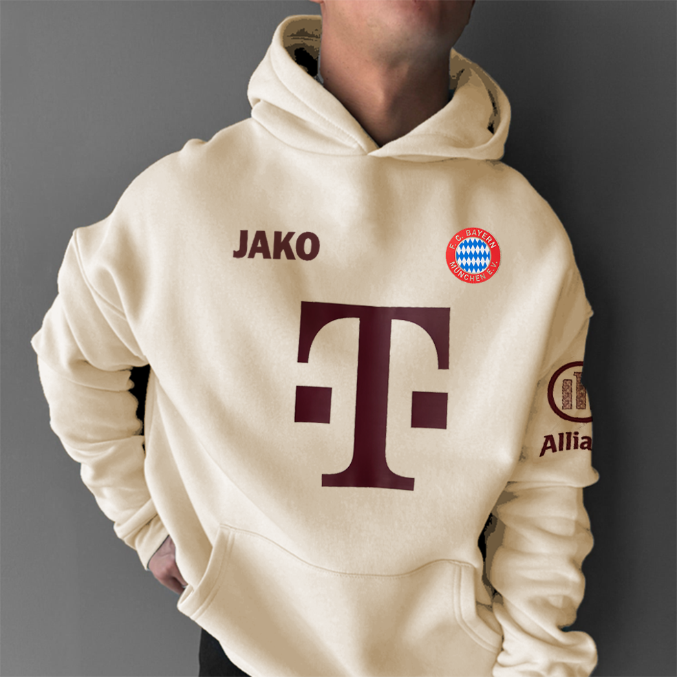 Unisex Football Racing Print Khaki Oversized Hoodie / TECHWEAR CLUB / Techwear