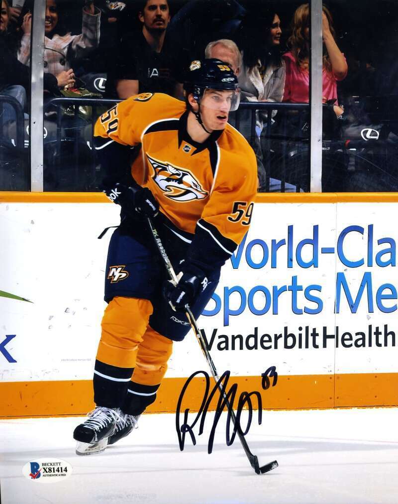 Roman Josi BAS BECKETT Coa Hand Signed 8x10 Photo Poster painting Autograph