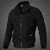 Men's Casual Fashion Multi-pocket Zipper Stand-up Collar Coat