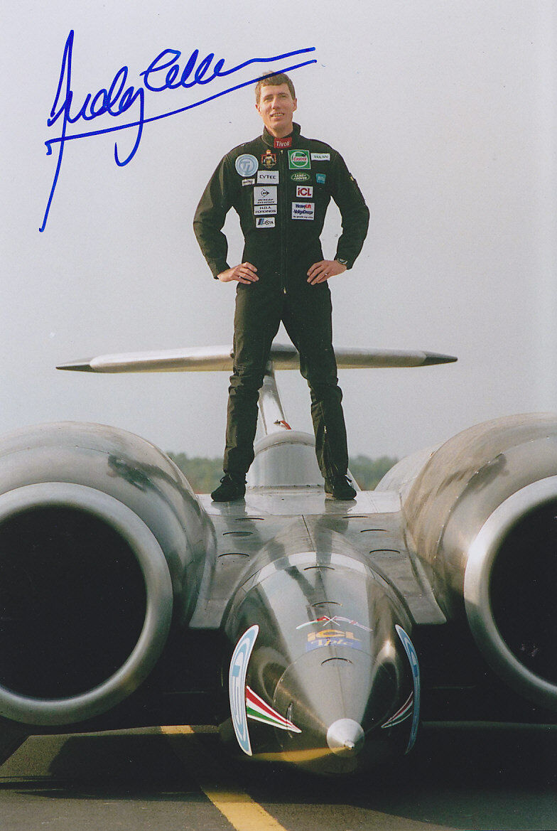 Andy Green Hand Signed Photo Poster painting 12x8 ThrustSSC.