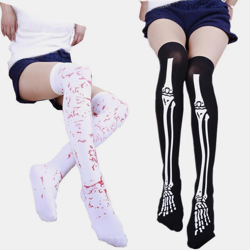 Embroidery Over Knee Stockings