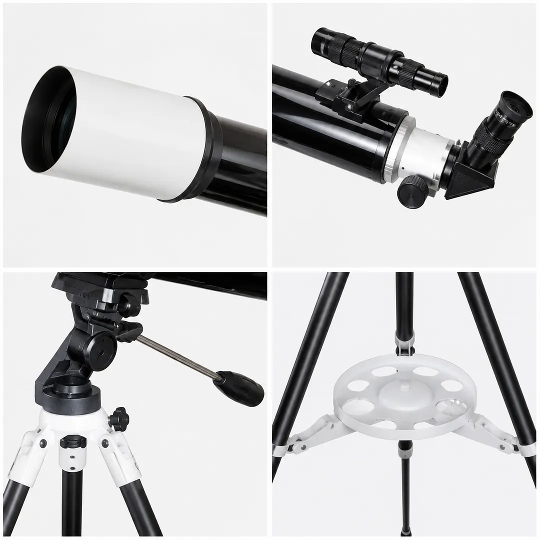 BEBANG 80/900mm Refractor Telescope, AZ Mount & Aluminum Tripod, Astronomical Telescope for Adults Kids