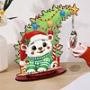 Bear Photo Xmas Tree 5D DIY Diamond Art Tabletop Wood Decoration Ornament Kit
