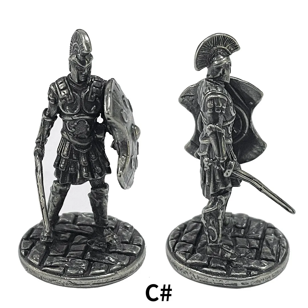 1pcs Ancient Spartan Rome Soliders Figurines Miniatures Vintage Metal Soldiers Model Statue Desktop Ornament Gift