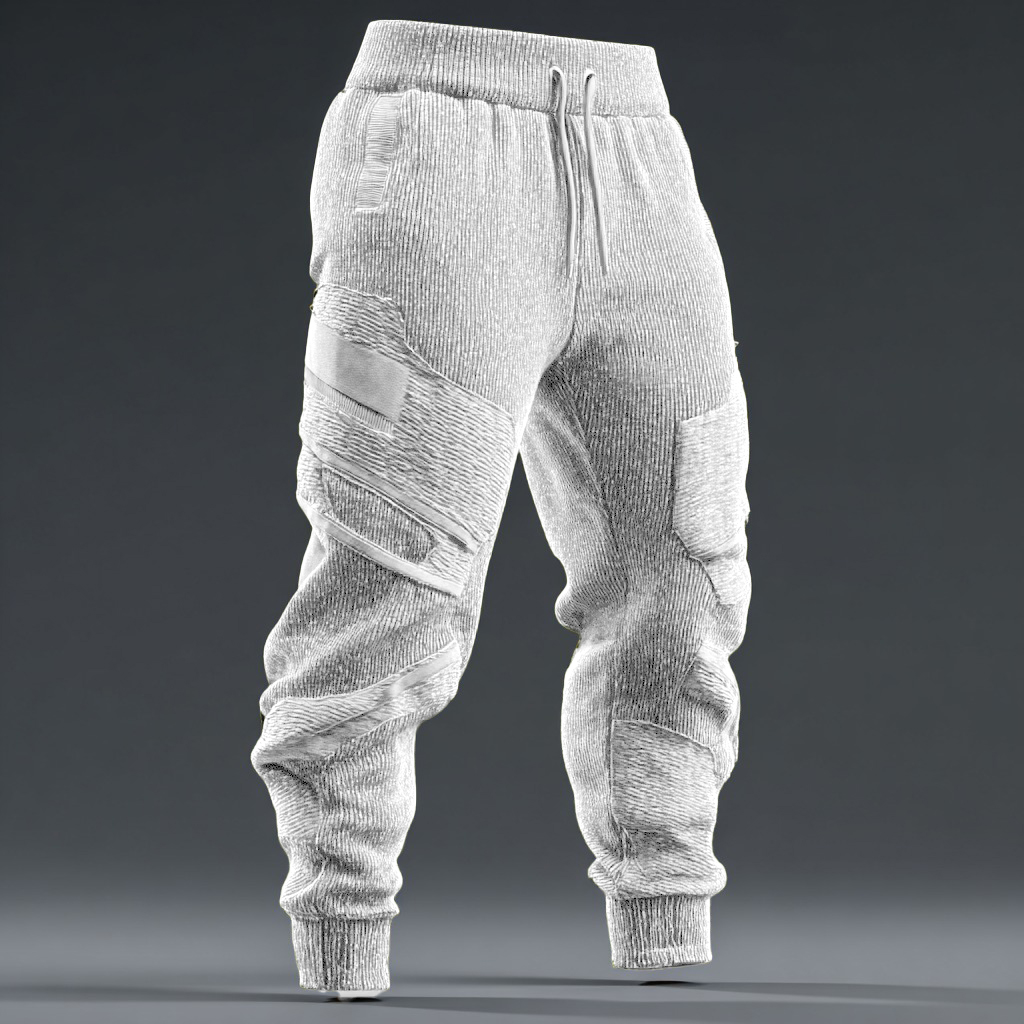 Men's Line Art Knitted Thermal Pants