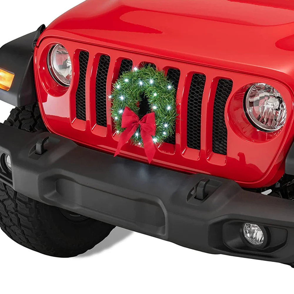 Clayflame Exquisite Christmas car decoration with lights