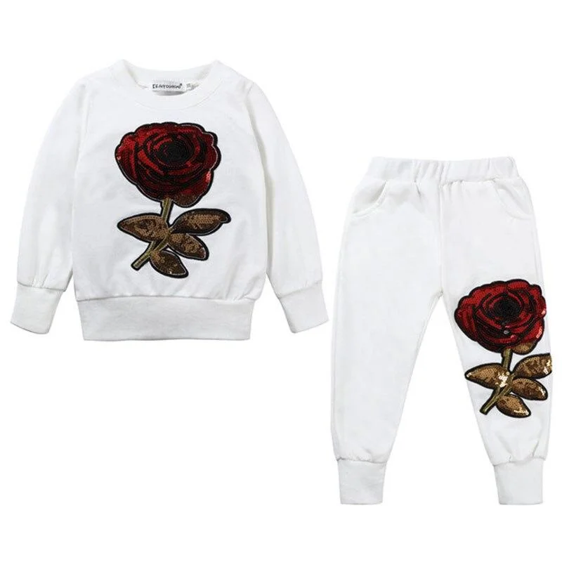 Toddler Gril Clothing Sets Auutmn Winter Girls Outfit Clothes Kids Suit Tracksuit For Children Infant Top+Pants 3 4 5 6 7 Years
