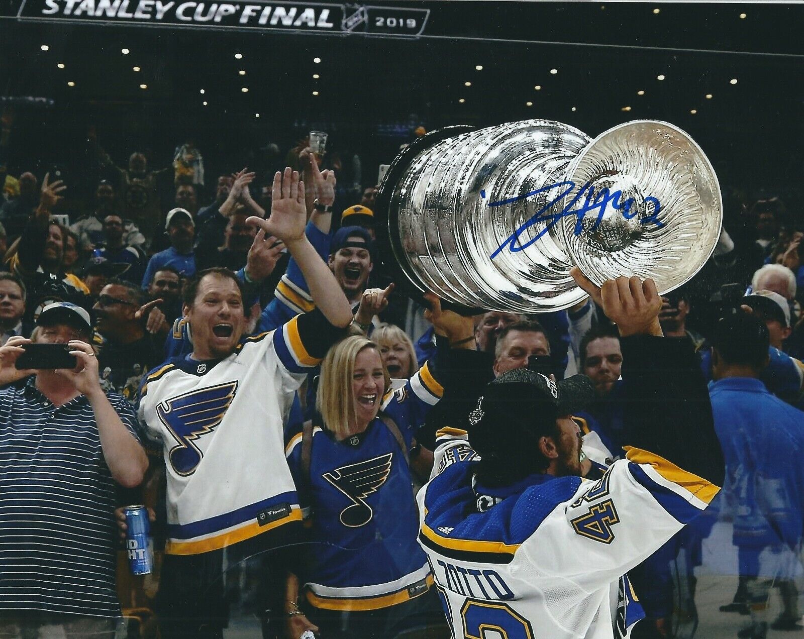 Autographed 8x10 MICHAEL DEL ZOTTO St. Louis Blues Photo Poster painting - w/COA