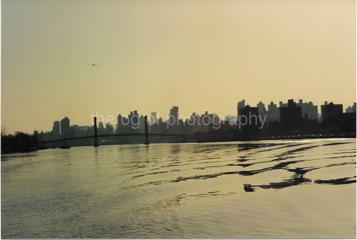 New York Abstract FOUND Photo Poster painting Color NY Original Snapshot VINTAGE 01 26 M