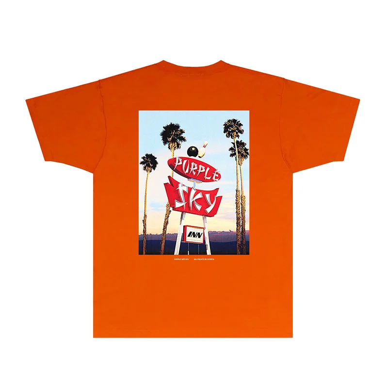 Purple 2023 new fashion T-shirt short sleeves