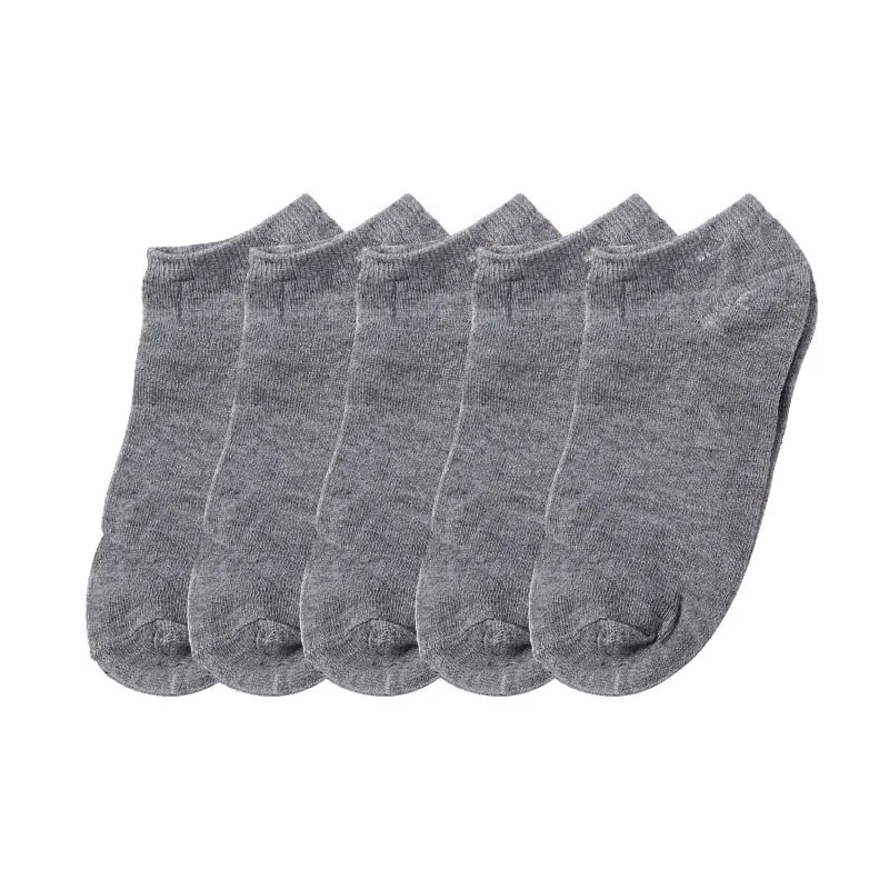 5Pair Women's Socks Boat Couple Unisex Mesh Woman Socks Female Summer Women Ankle Socks Short White Gray Black Chaussette Sokken