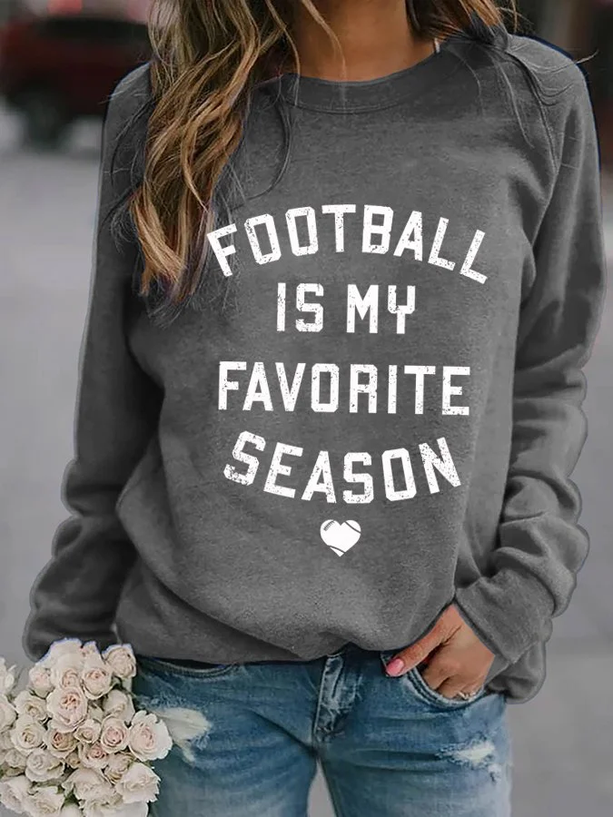 Women's Football Is My Favorite Season Sweatshirt socialshop