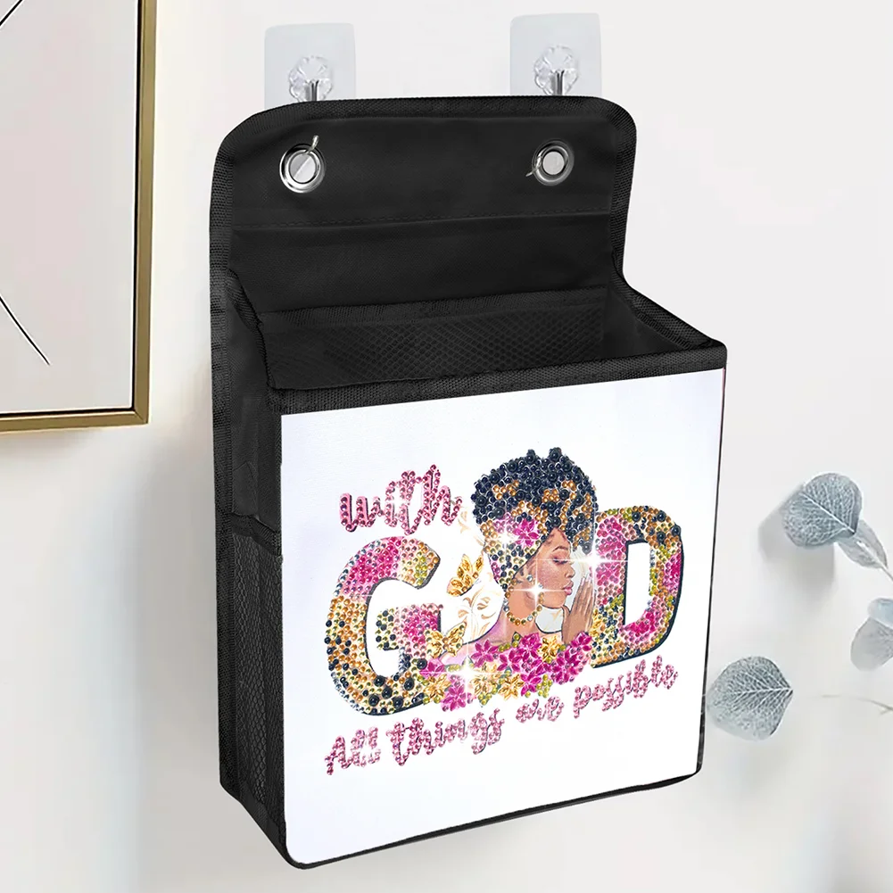 DIY Letter GOD Diamond Painting Storage Bag Diamond Art Sundries Holder Bag