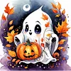 Cute Little Ghost-Full Round Diamond Painting 30*30CM