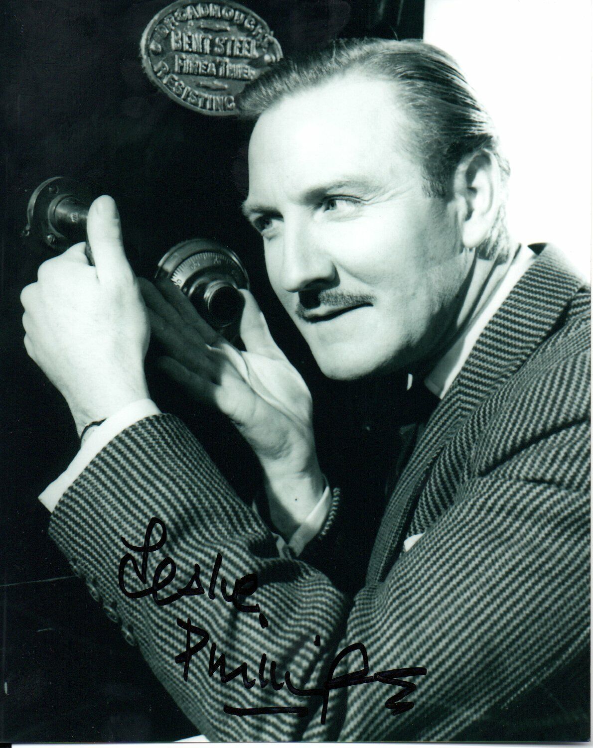 Leslie Phillips Comedy Film Actor Signed Photo Poster painting 10x8