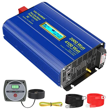 2000W Power Inverter 12VDC,24VDC Or 48VDC To 120VAC Pure Sine Wave Inverter Rbu52000w