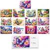 Butterfly Diamond Art Monthly Flip Tabletop Calendar January 2027 - December 2028 Small Desktop Calendar Planner 24 Months for Living Room Bedroom Office Desk Gift Giving