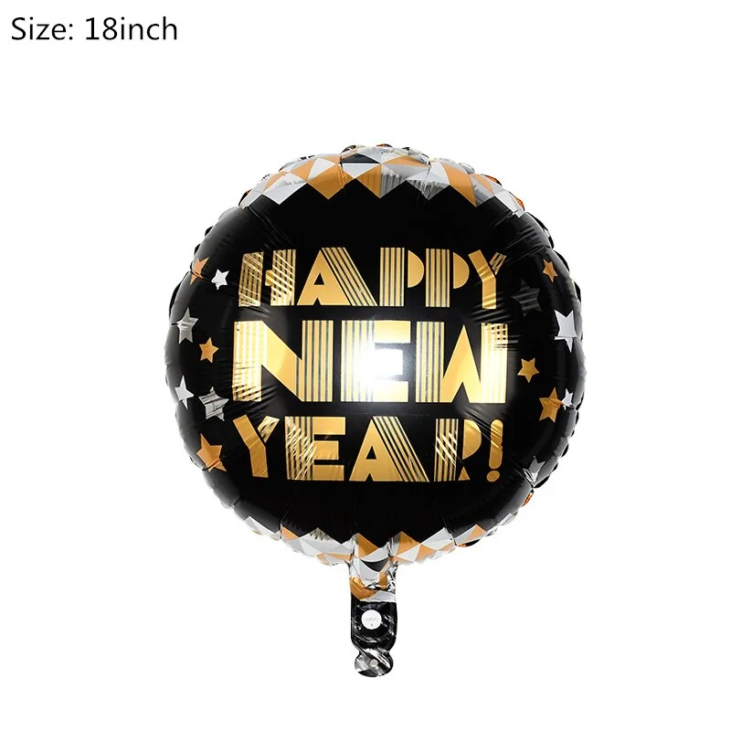 2022 Happy New Year Gold Number Foil Balloons Paper Banner Navidad New Year Eve Christmas Party Decoration Cupcake Toppers
