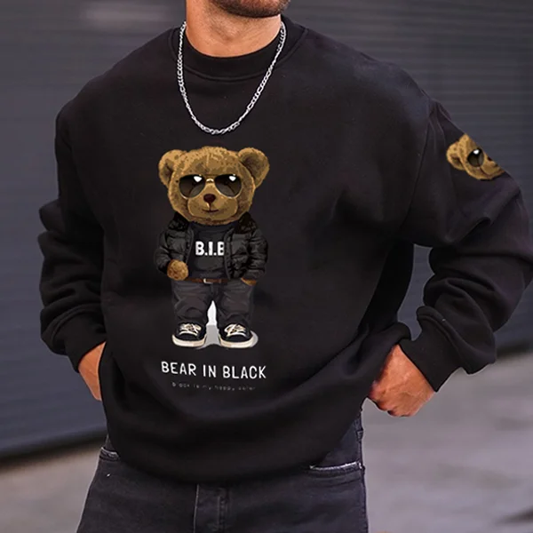 Teddy Bear Men's Casual Sweatshirt-barclient
