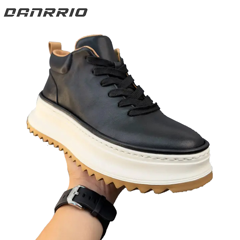 DANRRIO Horsehide Casual Comfort Thick Sole Heightening Manual Work Boots DANRRIO.COM DANRRIO