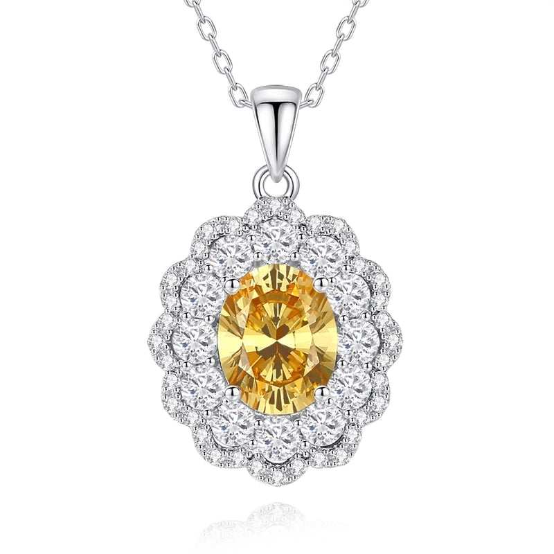 1 Piece 925 Sterling Silver 925 Sterling Silver Oval-cut Lab-Grown Diamond