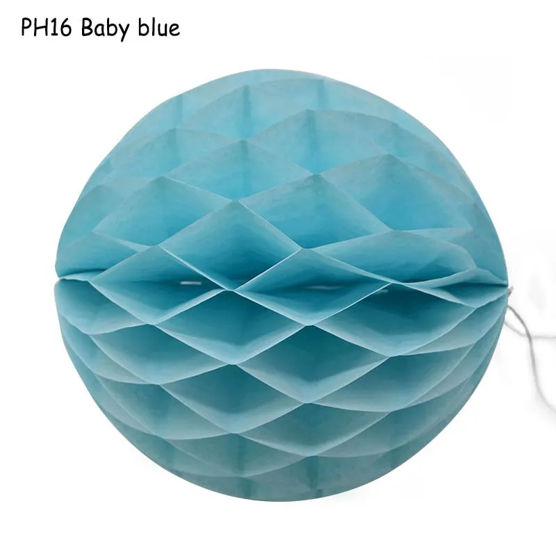 1Pcs 2 -12 Chinese Round Hanging Paper Honeycomb Flowers Balls Crafts Party Wedding Home DIY Decoration Paper Lantern Pompom