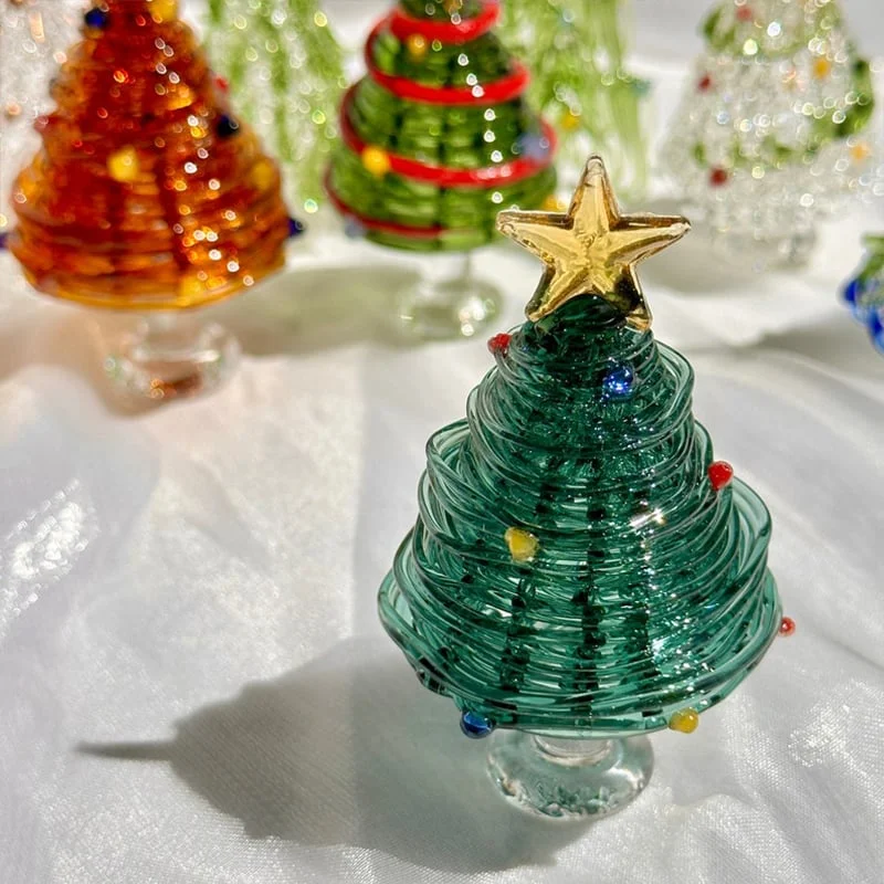 🔥LAST DAY 70% OFF - 🎁Handmade Glass Christmas Tree Statue