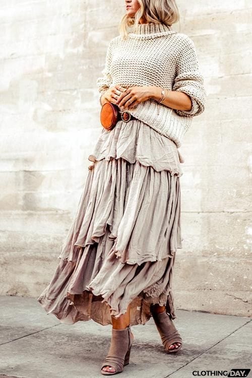 High Collar Loose Sweater