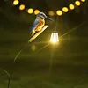 Solar Powered Kingfisher Garden Stake Lantern Outdoor Warm LED Decor