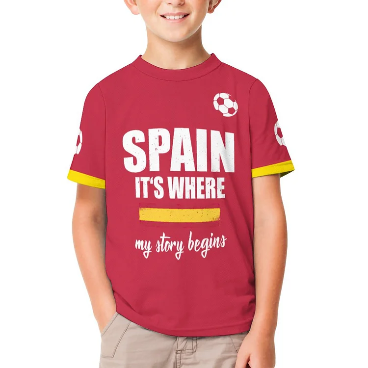 Children's T-shirt Spain It's Where My Story Beging  customized, personalized, gift