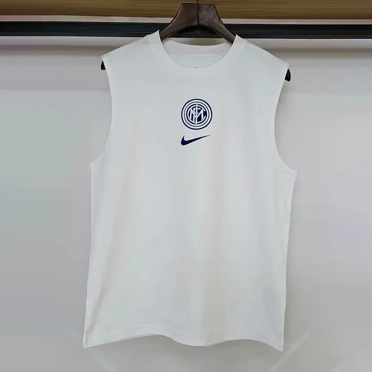 25/26 Inter Milan White Cotton Tank Top