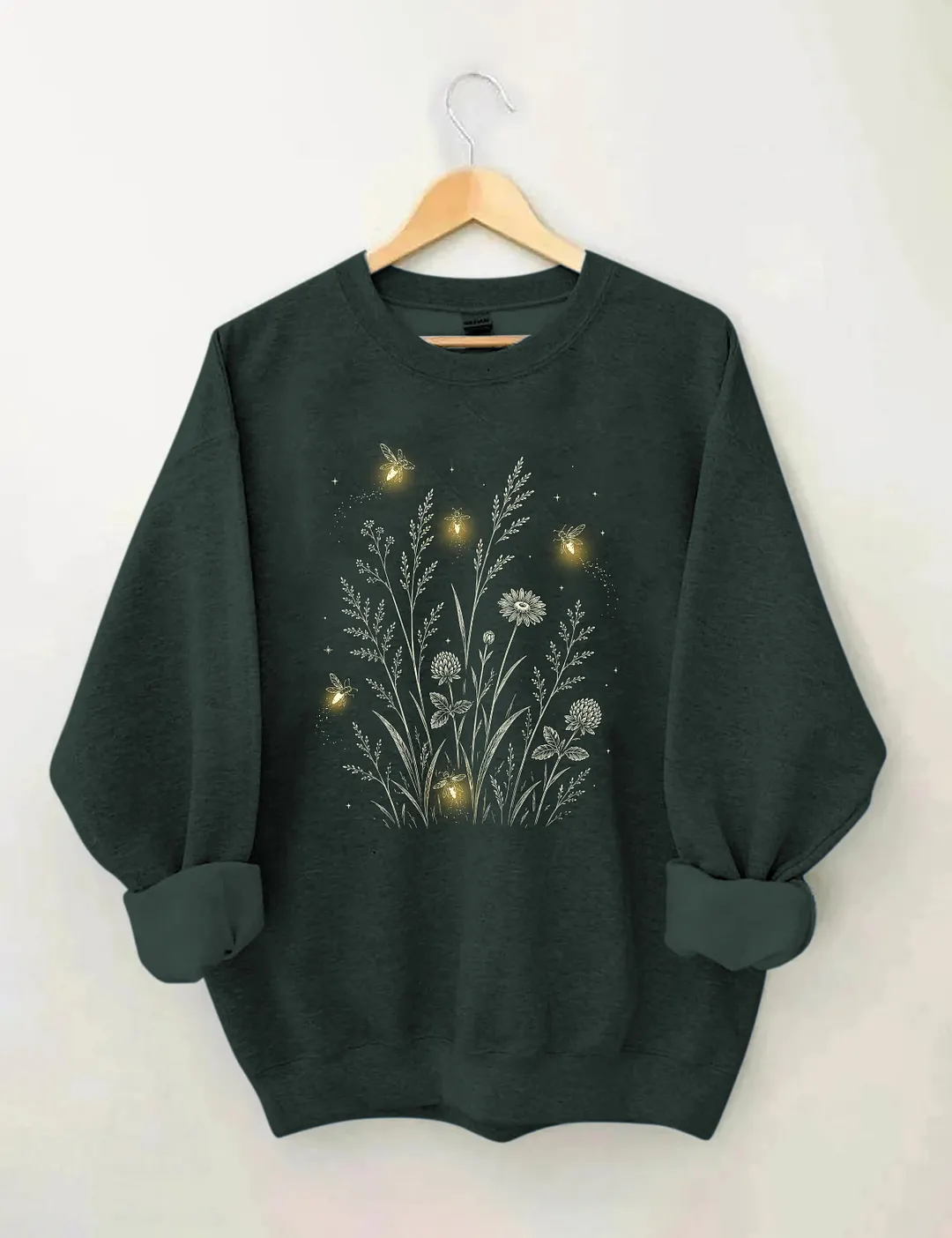 Firefly Wildflower Nature Lover Sweatshirt