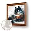 (US Only)Paint By Numbers Kit On Canvas DIY Oil Art Cat Picture Home Wall Decor40x40cm