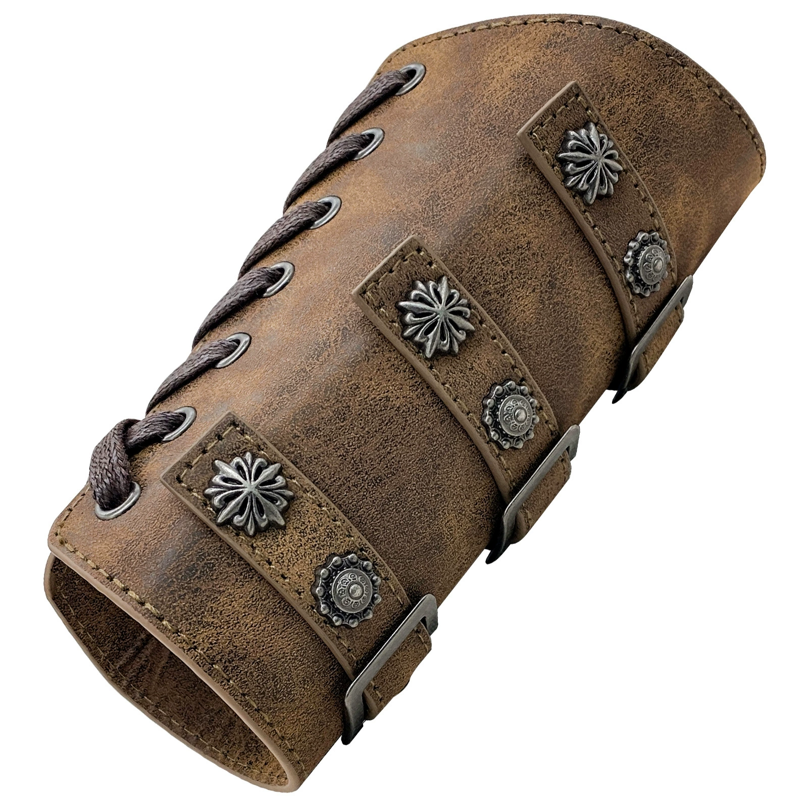 Medieval Viking Style Hardware Leather Wristguard