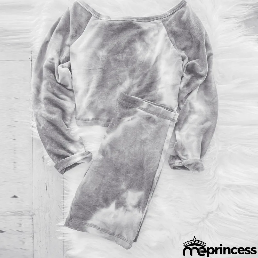 Casual Tie Dye Two Piece Shorts Set